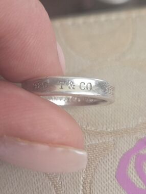 Tiffany & Co. 1837 Narrow Sterling Silver Ring - Size 6 3/4 - VGUC 🩵